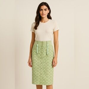 Antonio Berardi Women’s High-Waisted Floral Pencil Skirt Size 44